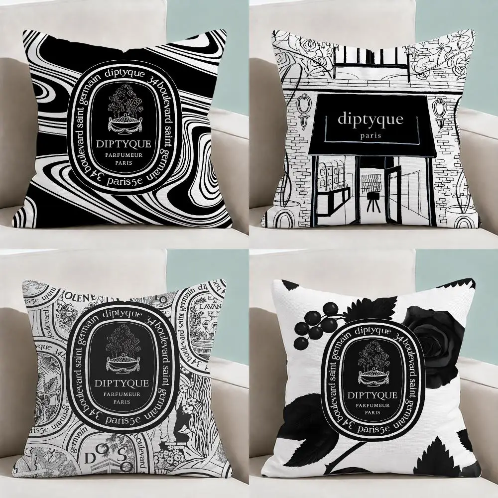 Home Fragrance Diptyque - ปลอกหมอนอิงน้ำหอม D-Diptyque ผ้ากำมะหยี่นุ่ม สั้น สบาย ทนทาน