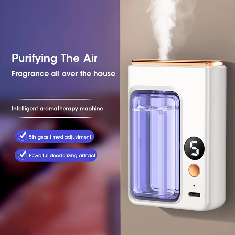 Home Fragrance Device - เครื่องหอมอัตโนมัติขนาด 40 มล. เครื่องกระจายกลิ่นน้ำมันหอมระเหยเครื่องพ่นยาน้ำหอมสำหรับห้องครัวและห้องน้ำกำจัดกลิ่น