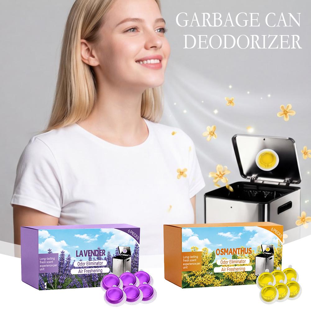 Home Fragrance Lavender - 6 แพ็ค เจลปรับอากาศแบบติดตั้งสำหรับถังขยะ กลิ่นลาเวนเดอร์/ซิตรัส ดูดซับกลิ่นได้นานถึง 30