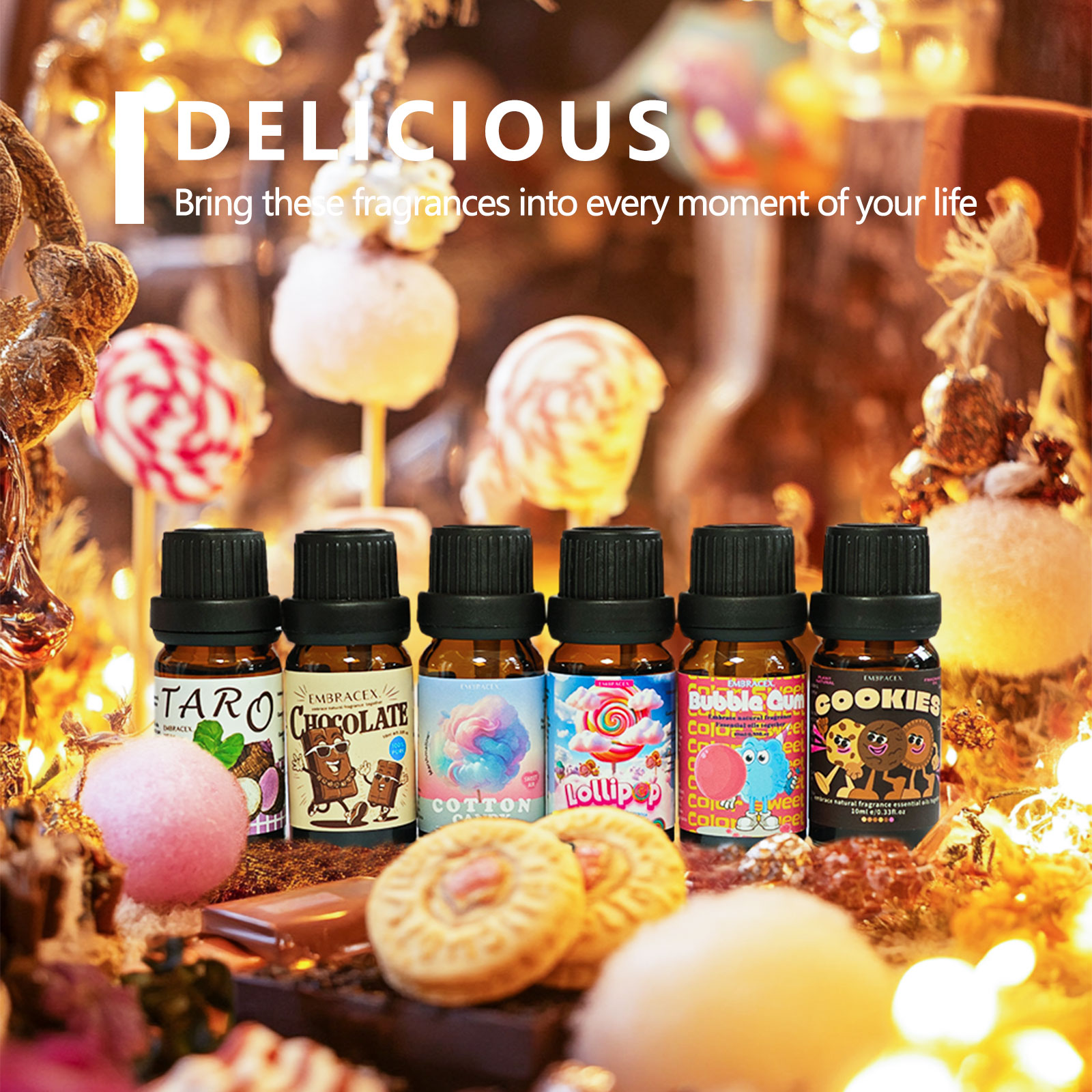 6 ชิ้น/1 ชุด น้ำมันหอมระเหยกลิ - Home Fragrance Diffuser Oil บทวิจารณ์และราคา