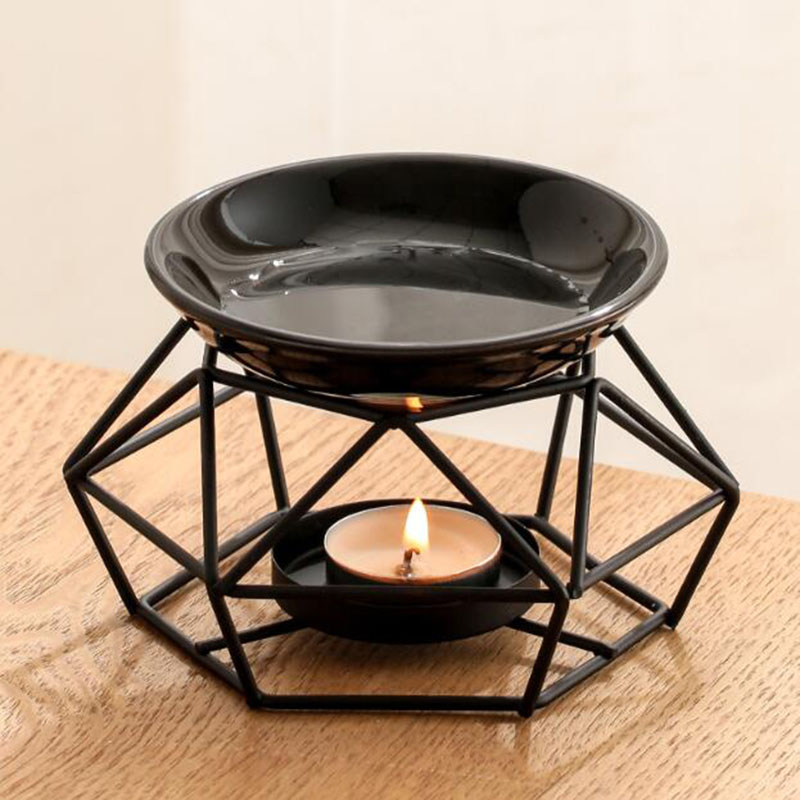 ชามเซรามิคชั้นวางเหล็กสีดํารูป - Home Fragrance Oils For Oil Burners บทวิจารณ์และราคา